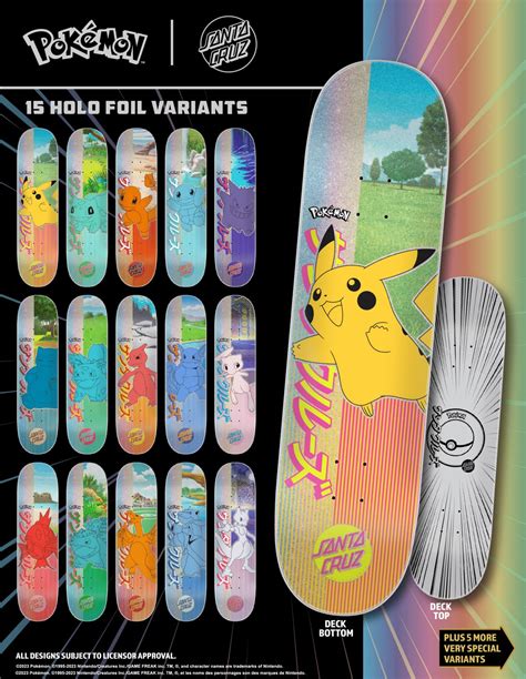 santa cruz skate deck pokemon